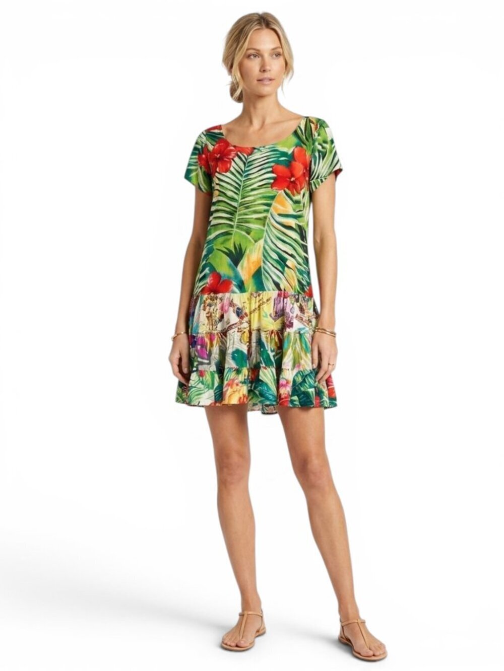 Jams World Hattie Vintage Cuba Cuban Cigar Tropical Summer Dress 80s Very Rare S